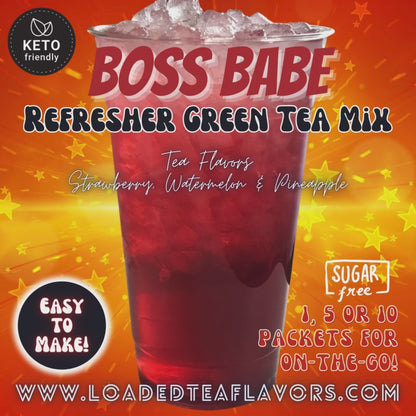 Boss Babe: Refresher Green Tea Keto Beverage Powder 2GO Packets