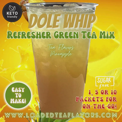 Dole Whip: Refresher Green Tea Keto Beverage Powder 2GO Packets