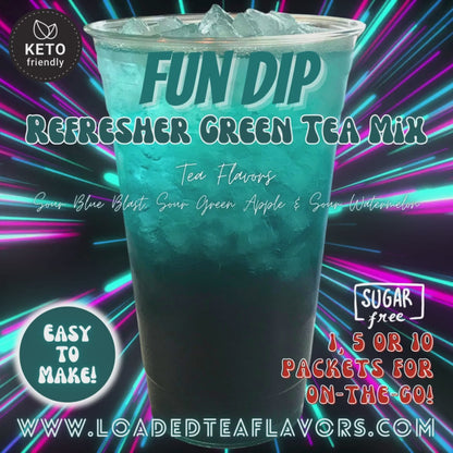 Fun Dip: Refresher Green Tea Keto Beverage Powder 2GO Packets