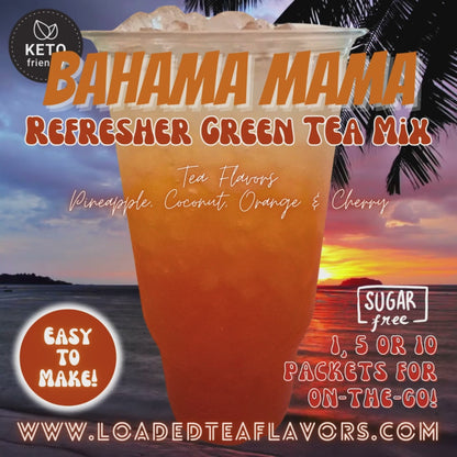 Bahama Mama: Refresher Green Tea Keto Beverage Powder 2GO Packets