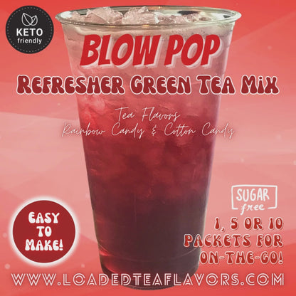 Blow Pop: Refresher Green Tea Keto Beverage Powder 2GO Packets