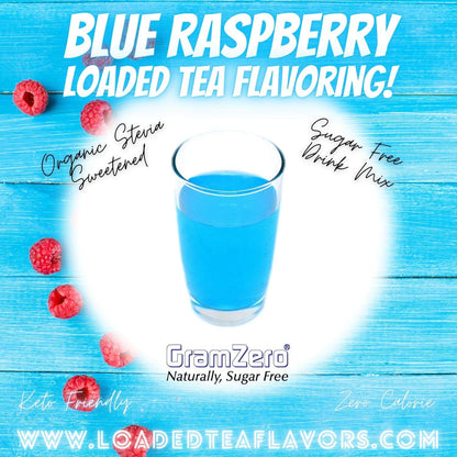 BLUE RASPBERRY Sugar Free Beverage Mix 💙 Aspartame Free Drink Mixes To Flavor Loaded Teas 🥤 Water Flavoring Powder 💧
